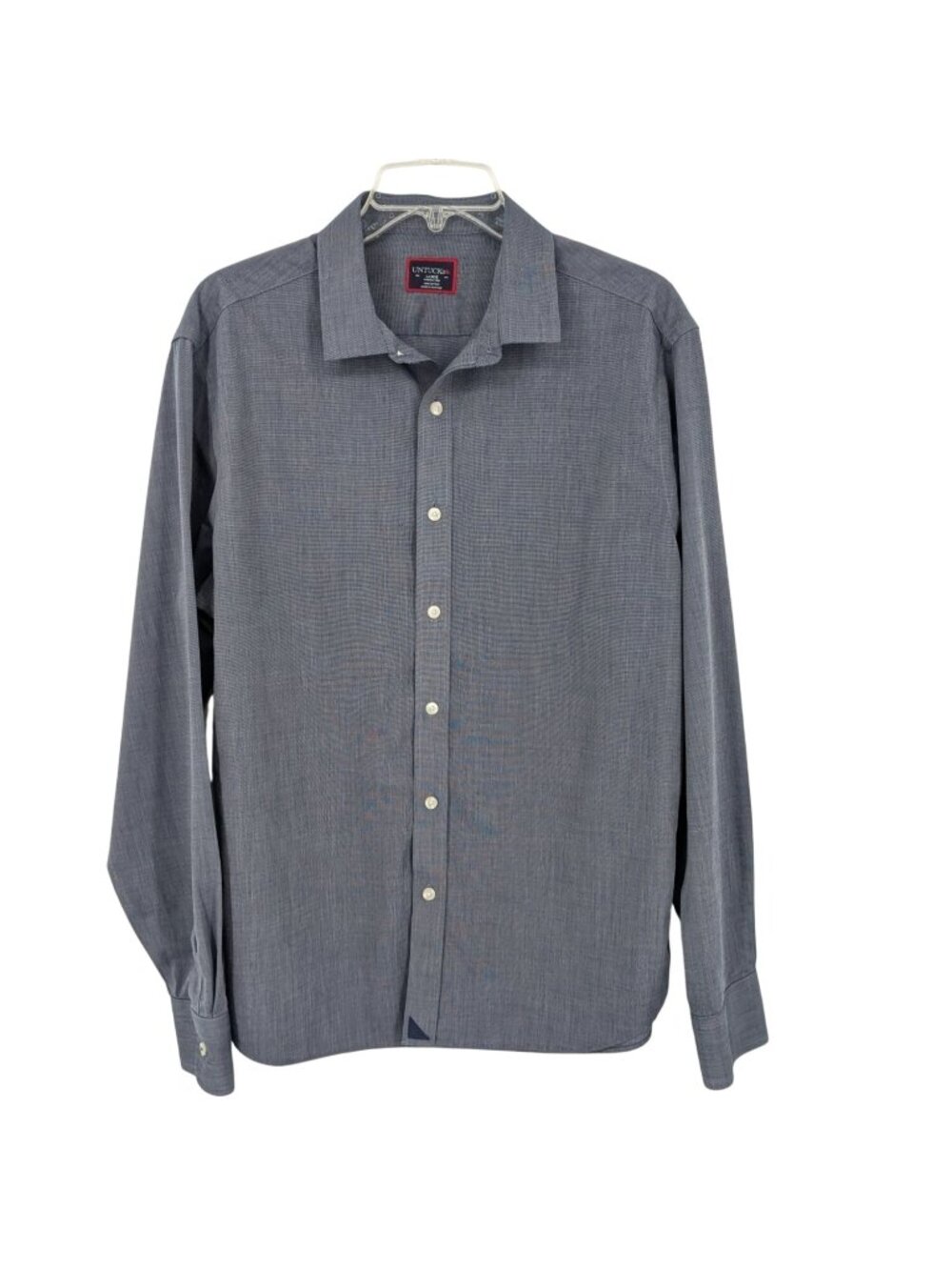 UNTUCKit Button Up Shirt Wrinkle Free Office Travel Business Long Sleeve Large
